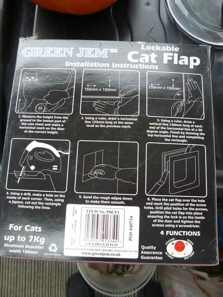 Photo of free Unused lockable cat flap. Green Jem brand (Kempsey WR5) #3