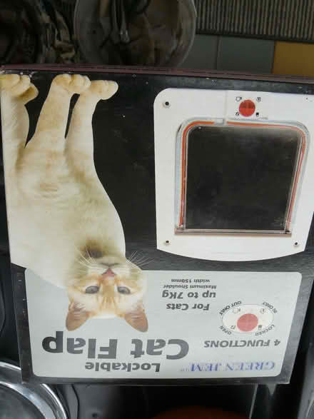 Photo of free Unused lockable cat flap. Green Jem brand (Kempsey WR5) #1