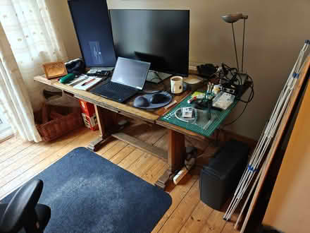 Photo of free 1930s(?) / mid-century draw leaf table. (Alstone GL51) #1