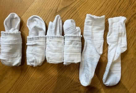 Photo of free 5 pairs of white kids socks (new) (Lindfield) #1