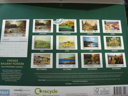 Photo of free Vintage railway poster calendar 2024 A4 size (Kempsey WR5) #2