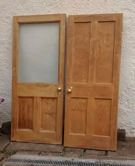 Photo of free 2 pine panelled doors (Kirkton of Kingoldrum DD8) #1