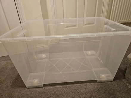 Photo of free 2x Large Plastic Storage Box With Lid (Monkwick CO2) #1