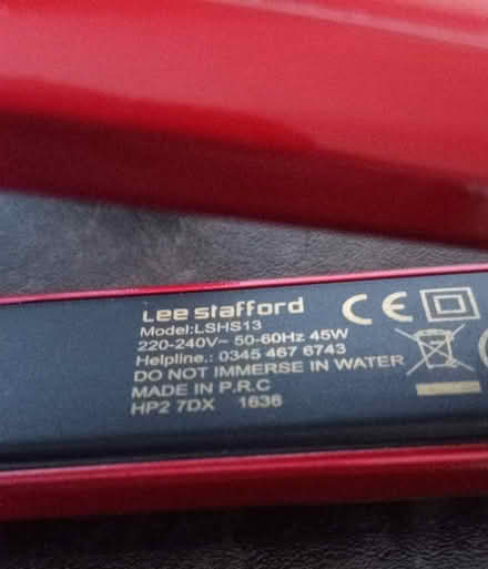 Photo of free Lee Stafford Hair Straighteners (LE8 5AH) #2