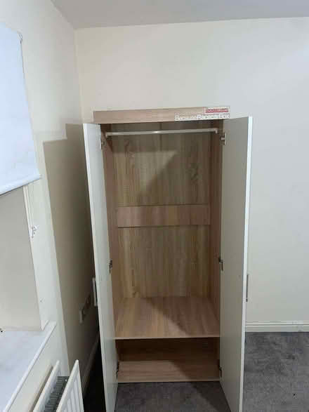 Photo of free White & Sonoma Oak 2 Door Wardrobe (Monkwick CO2) #3