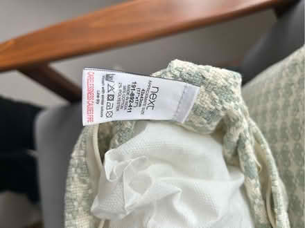 Photo of free Pair of pale green and white Next cushions (Wimbledon Village SW19) #4