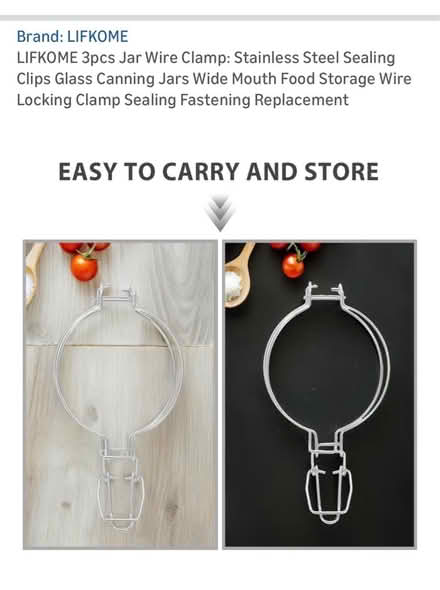 Photo of free Storage Jar Wire Clamps (3) (Nr Fresh Pond & Mt Auburn Cem.) #1