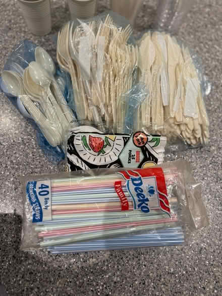 Photo of free Plastic Cutlery, Straws and Cups (BH22 8) #1