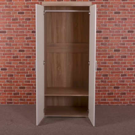 Photo of free White & Sonoma Oak 2 Door Wardrobe (Monkwick CO2) #4