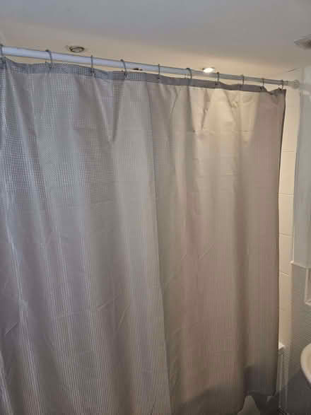 Photo of free Grey Textured Shower Curtain (Monkwick CO2) #2