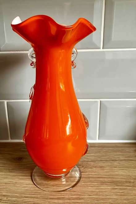 Photo of free Glass vase, orange, 70s (Torthorwald DG1) #2