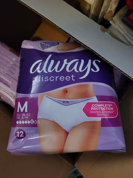 Photo of free Four unopened packs incontinence pants (Skerton LA1) #1