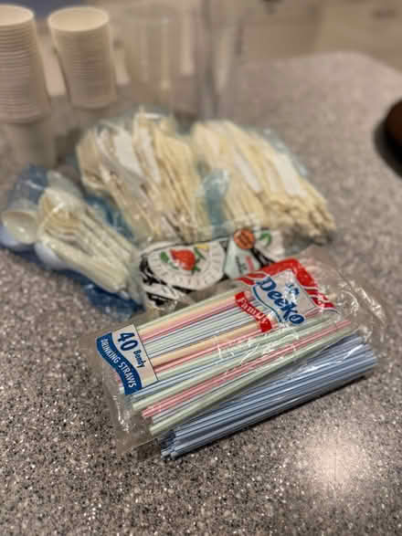 Photo of free Plastic Cutlery, Straws and Cups (BH22 8) #3