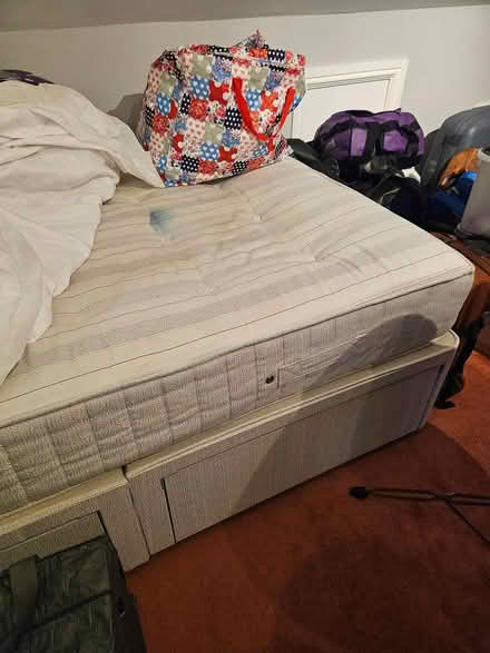 Photo of free Double bed - base and mattress (Baildon BD17) #1