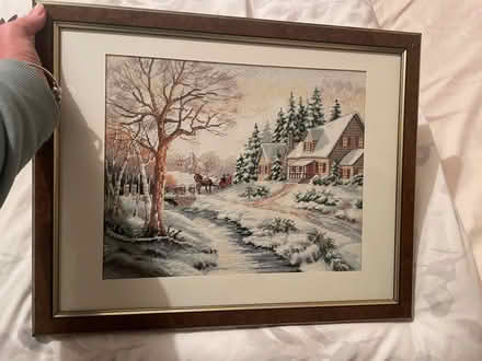 Photo of free Lovely framed crossstitch picture (Southdown) #1