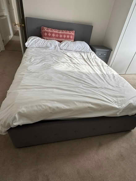 Photo of free Double ottoman bed frame and mattress (South Kensington W8) #1