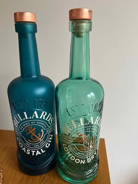 Photo of free 2 empty Bullard gin bottles (LE4 8GU) #1