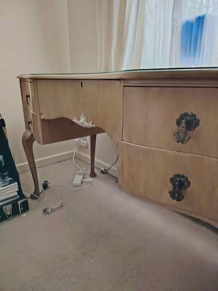 Photo of free Vintage dressing table and stool with matching side table. (Greaves LA1) #2