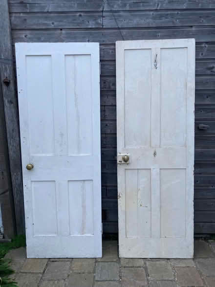 Photo of free Two victorian wooden doors, painted white (Selsey PO20) #2