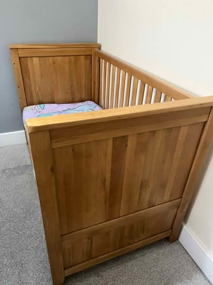 Photo of free Oak furniture land cot bed (Welwyn Garden City) #2