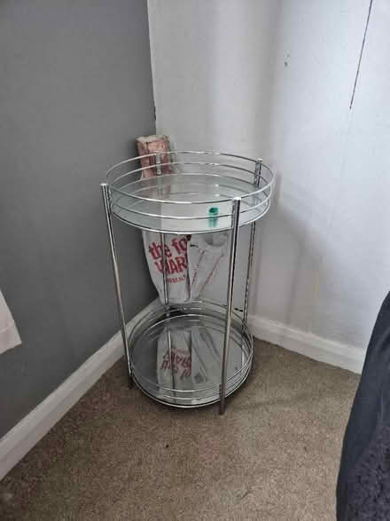 Photo of free Glass mirrored table (Loughborough LE11) #2