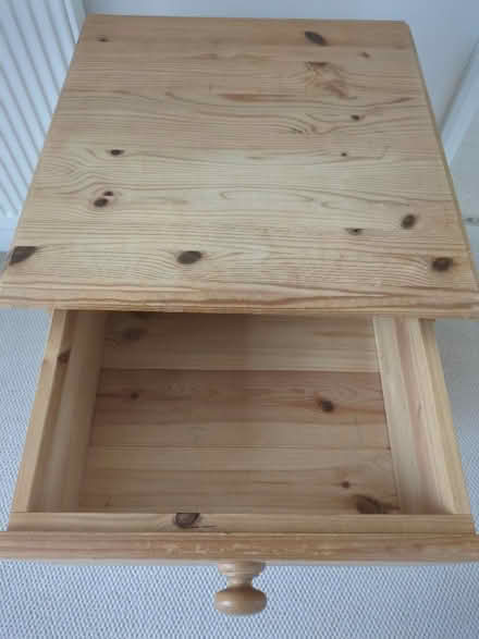 Photo of free Waxed Pine 3 drawer Bedside Table (Albourne BN6) #3