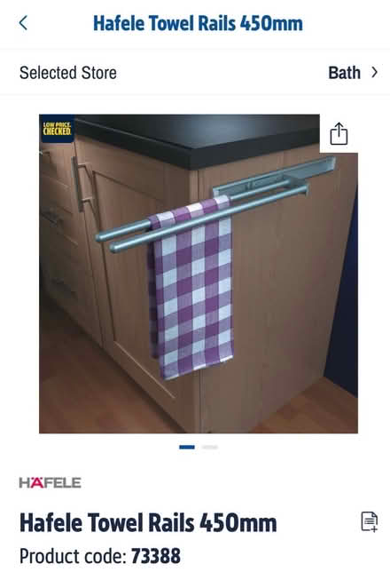 Photo of free Extending towel rail (Bathwick) #3