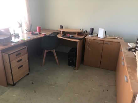 Photo of free Office desk & filing cabinet (Hillarys) #1