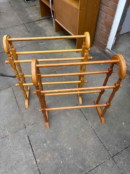 Photo of free 2 pine towel rails (Wellington TF1) #1