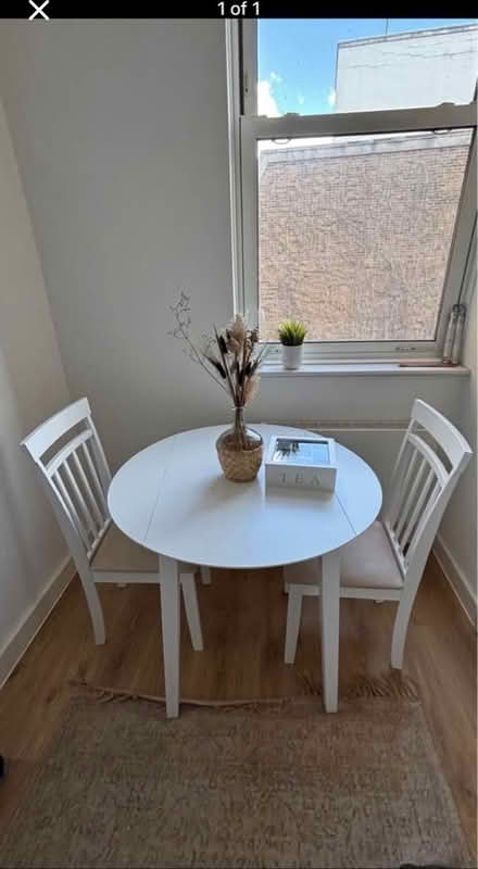 Photo of free dining table with 2 chairs (Earls court SW5) #1
