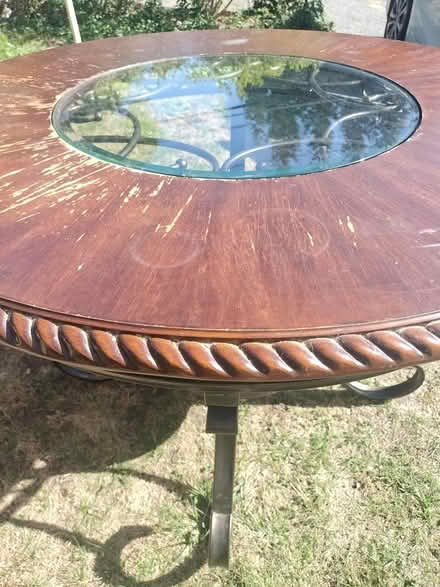 Photo of free Round wood table, 4 chairs (North Waltham, Abbott & Temple) #3