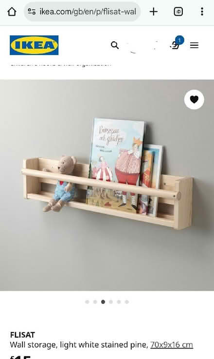 Photo of Shallow wall shelf (Kemptown BN2) #1