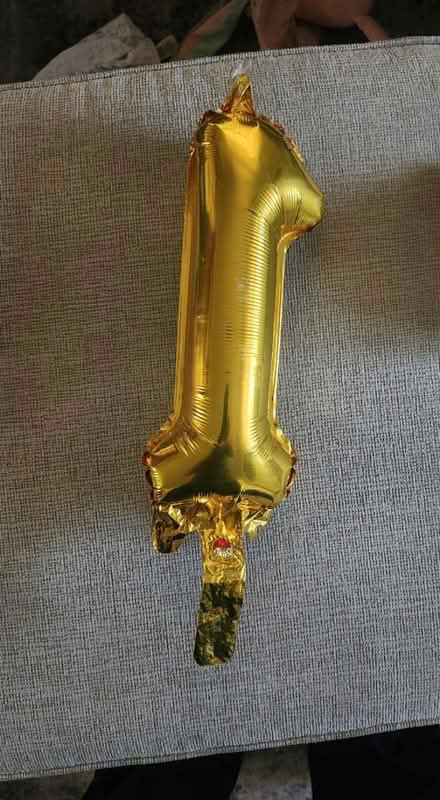Photo of free 14" inflated "1" balloon (East Norriton 19401) #1
