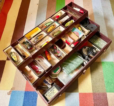 Photo of free Classic fishing tackle box (upper Great Hill Road) #2