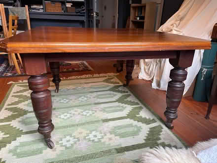 Photo of free Large solid wood table (Mayfield EH9) #3