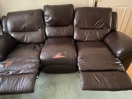 Photo of free 2 & 3 seater leather recliners (Kill) #4