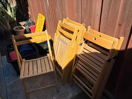 Photo of free 6 wooden folding chairs (Willow Glen) #1