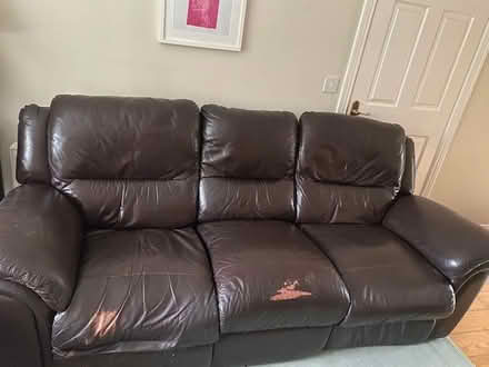 Photo of free 2 & 3 seater leather recliners (Kill) #3