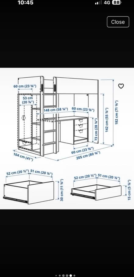 Photo of Loft Bed (Livingston EH54) #1