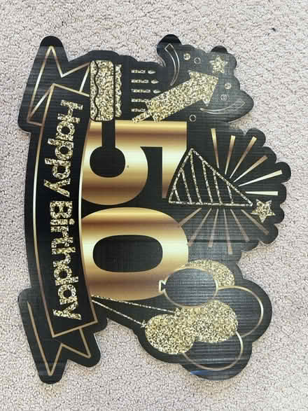 Photo of free 50th birthday banner and yard sign (Sunnyvale - Ponderosa Park) #2