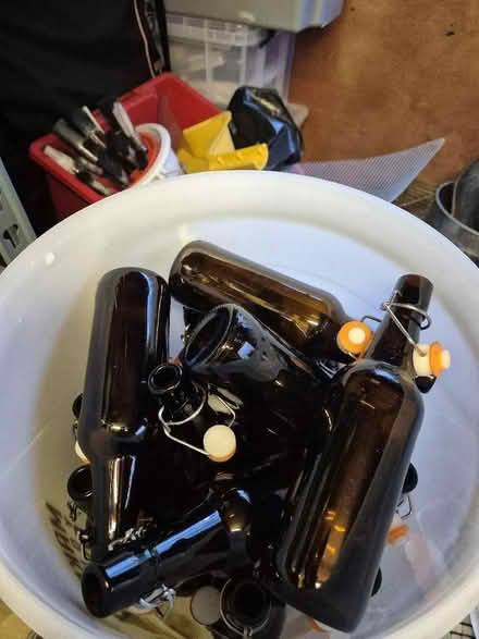 Photo of free Home brew bucket and bottles (Harley Shute TN38) #2