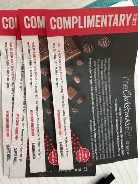 Photo of free Ascot fair tickets (Datchet - SL3) #1