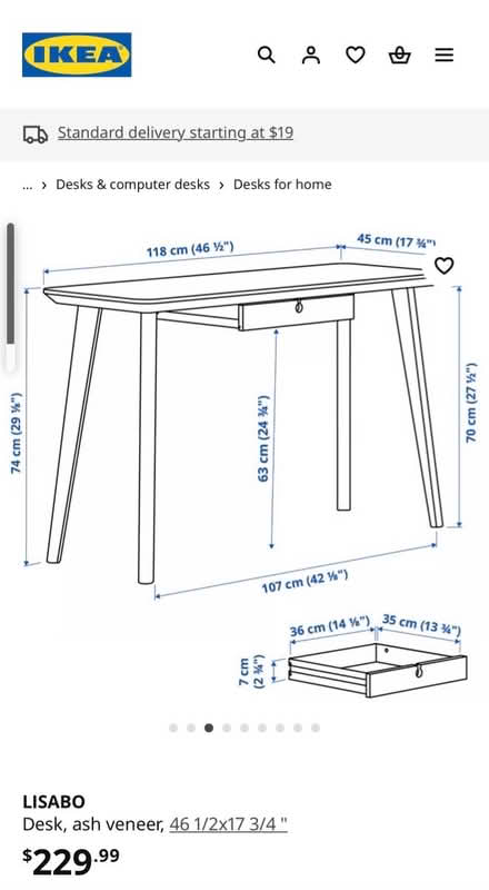 Photo of free IKEA LISABO desk (Raritan) #4