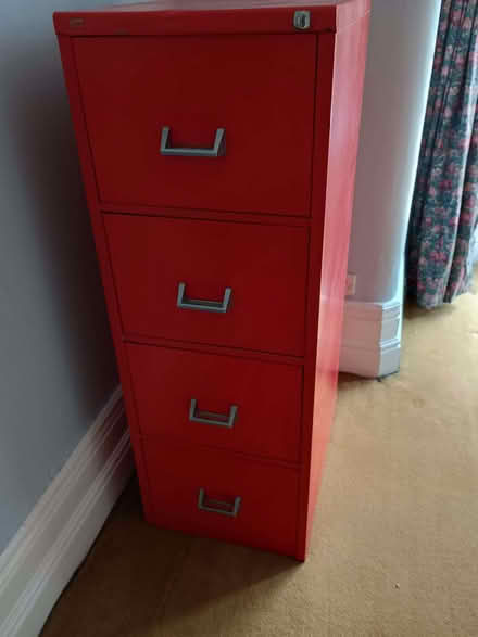 Photo of free Red 4 drawer filing cabinet (Chorlton M21) #1