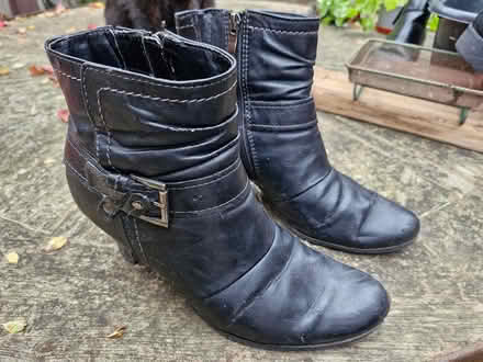 Photo of free Black boots size 7 (Denton) #4