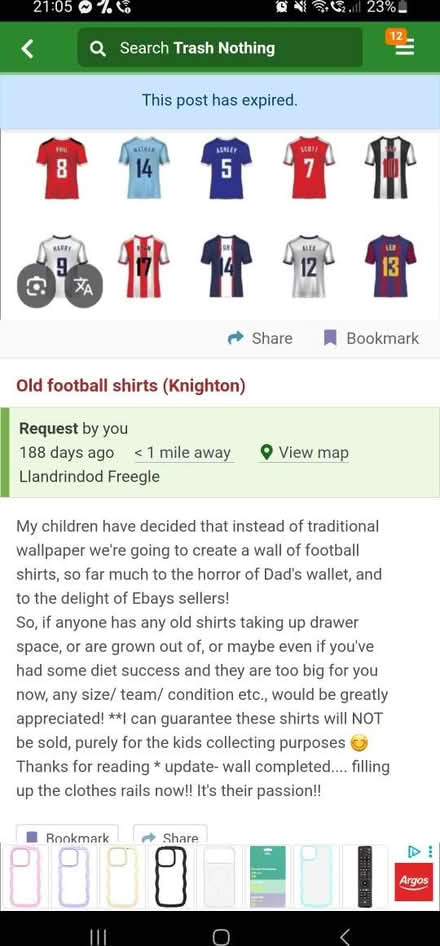 Photo of Old football shirts #2 (Knighton) #2