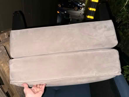 Photo of free Upholstered chair & ottoman (Valencia Avenue, Sunnyvale) #3