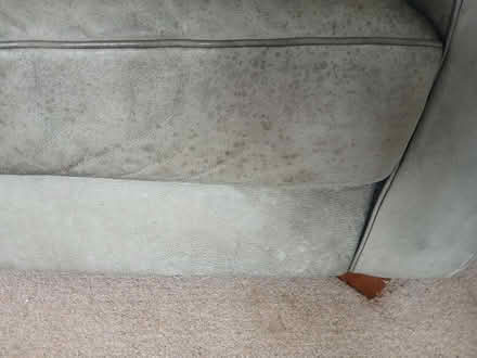 Photo of free Grey well built leather sofa (West Malvern WR14) #1