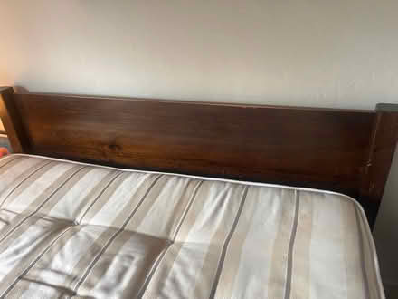 Photo of free King size wooden bed frame and mattress (Hadlow TN11) #4