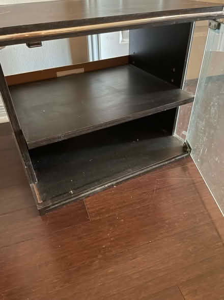 Photo of free Small tv stand with glass door (Mavis and Eglinton) #2